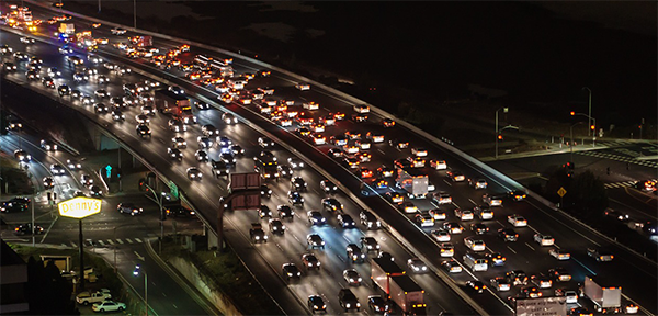 cars in a traffic jam